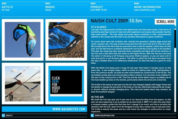 recenze 2009 NAISH CULT 10.5